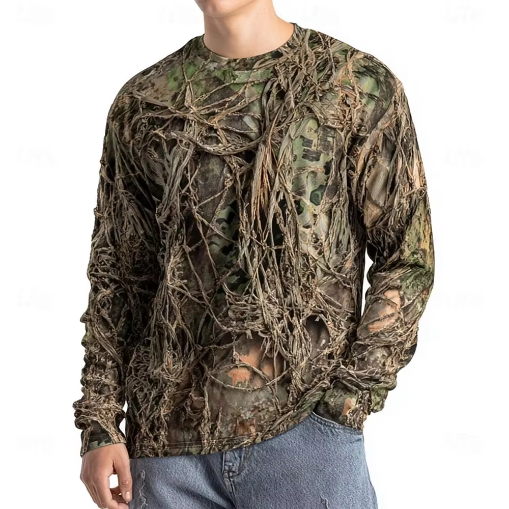 Summer Clothing Trends - Men's Camo Animal Print Long Sleeve,3D