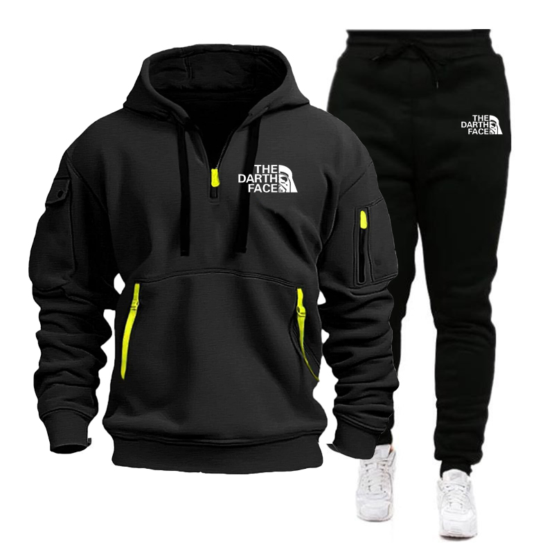 Summer Clothing Haul - Men's hooded sports shirt set featuring
