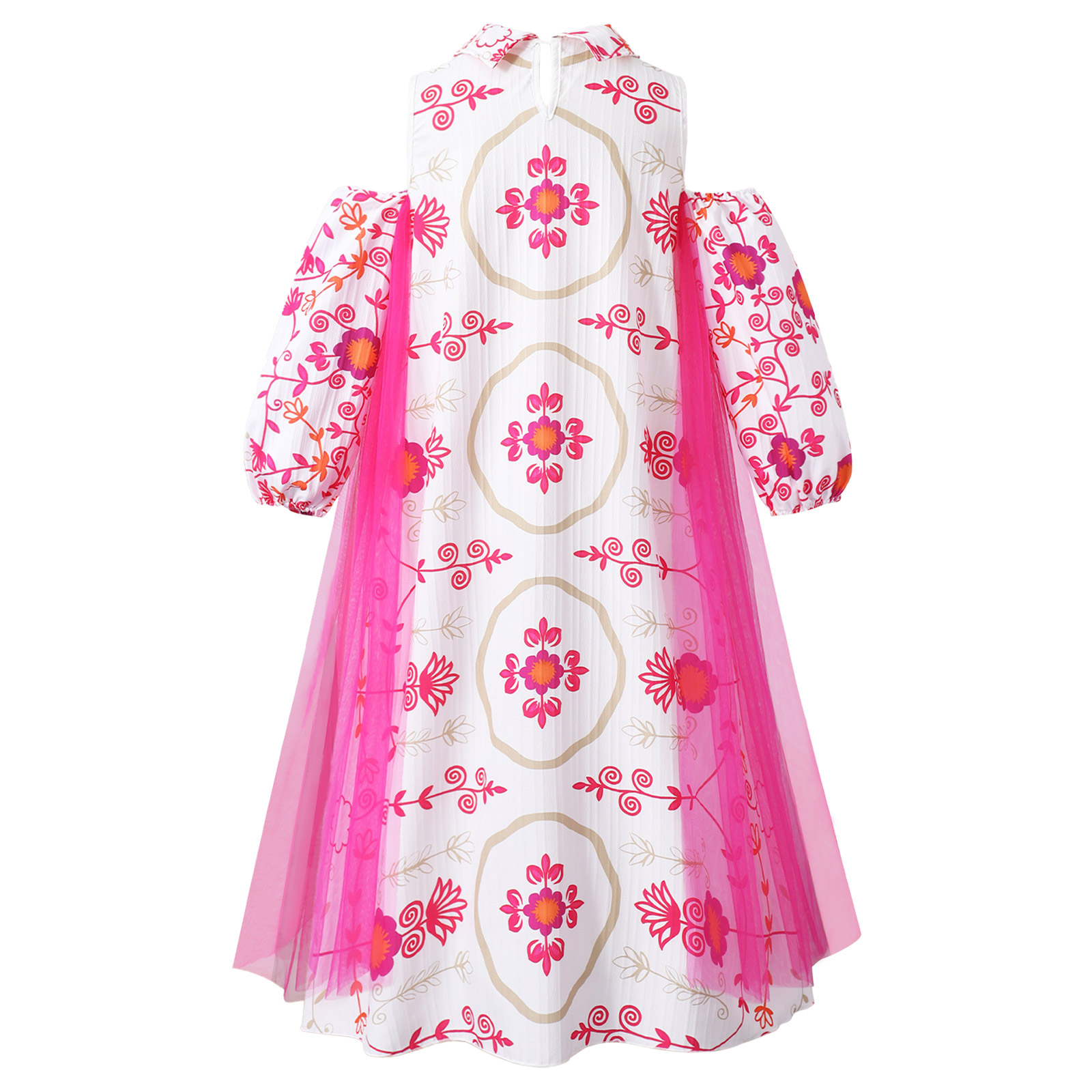 Girl Long Sleeve Mesh Patchwor - Summer Dresses Yours Clothing のレビューと価格