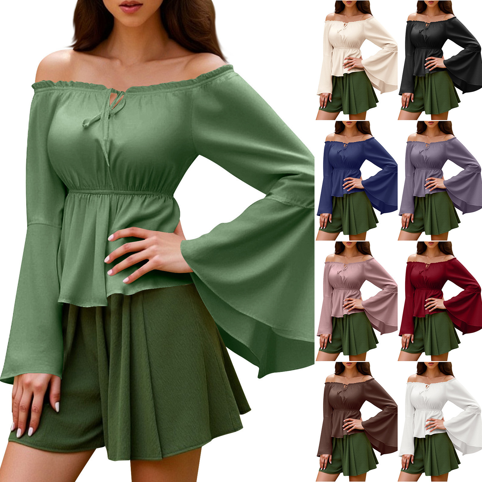 Womens Blouse Gothic Renaissan - Off Shoulder Blouse のレビューと価格