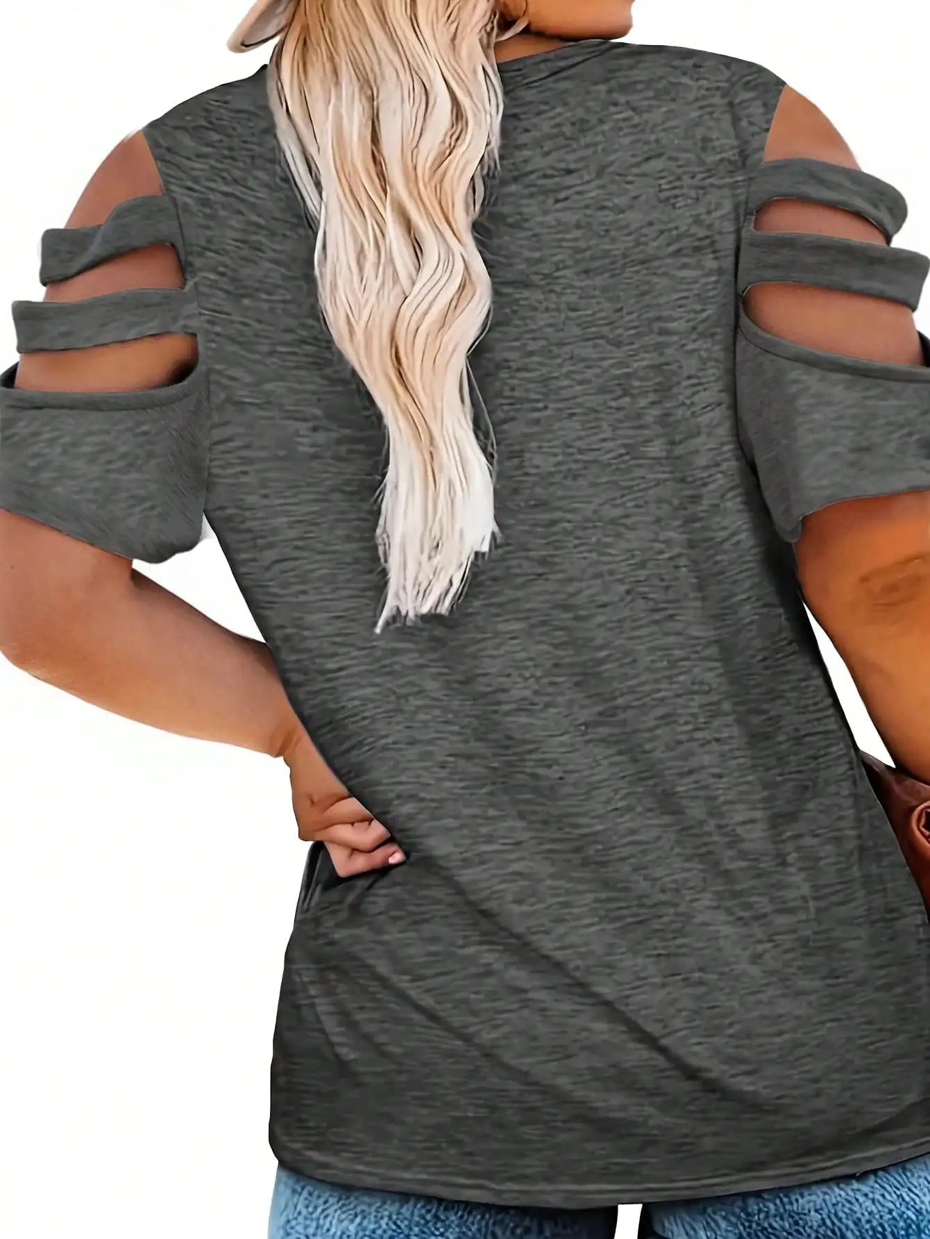 Women Fashion Plus Size 1XL-5X - Off Shoulder Blouse のレビューと価格