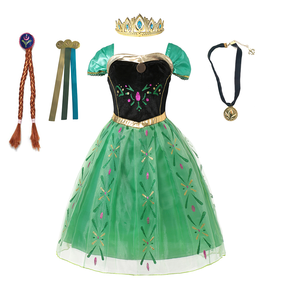 Anna Costume For Kids Girl Fan - Summer Dresses Yours Clothing のレビューと価格