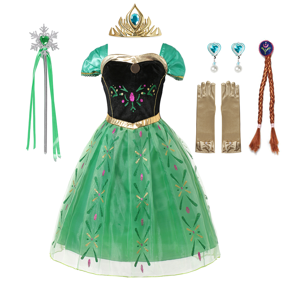 Anna Costume For Kids Girl Fan - Summer Dresses Yours Clothing のレビューと価格