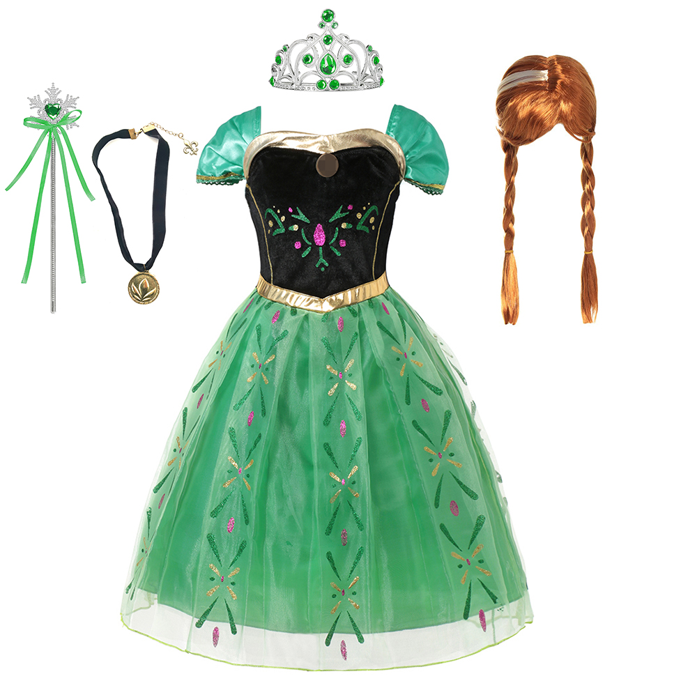 Anna Costume For Kids Girl Fan - Summer Dresses Yours Clothing のレビューと価格