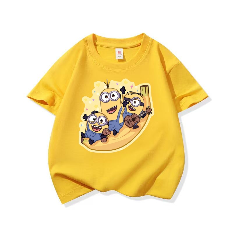 Childrens Minions Graphic Tee  - Soft Summer Yellow Clothing のレビューと価格