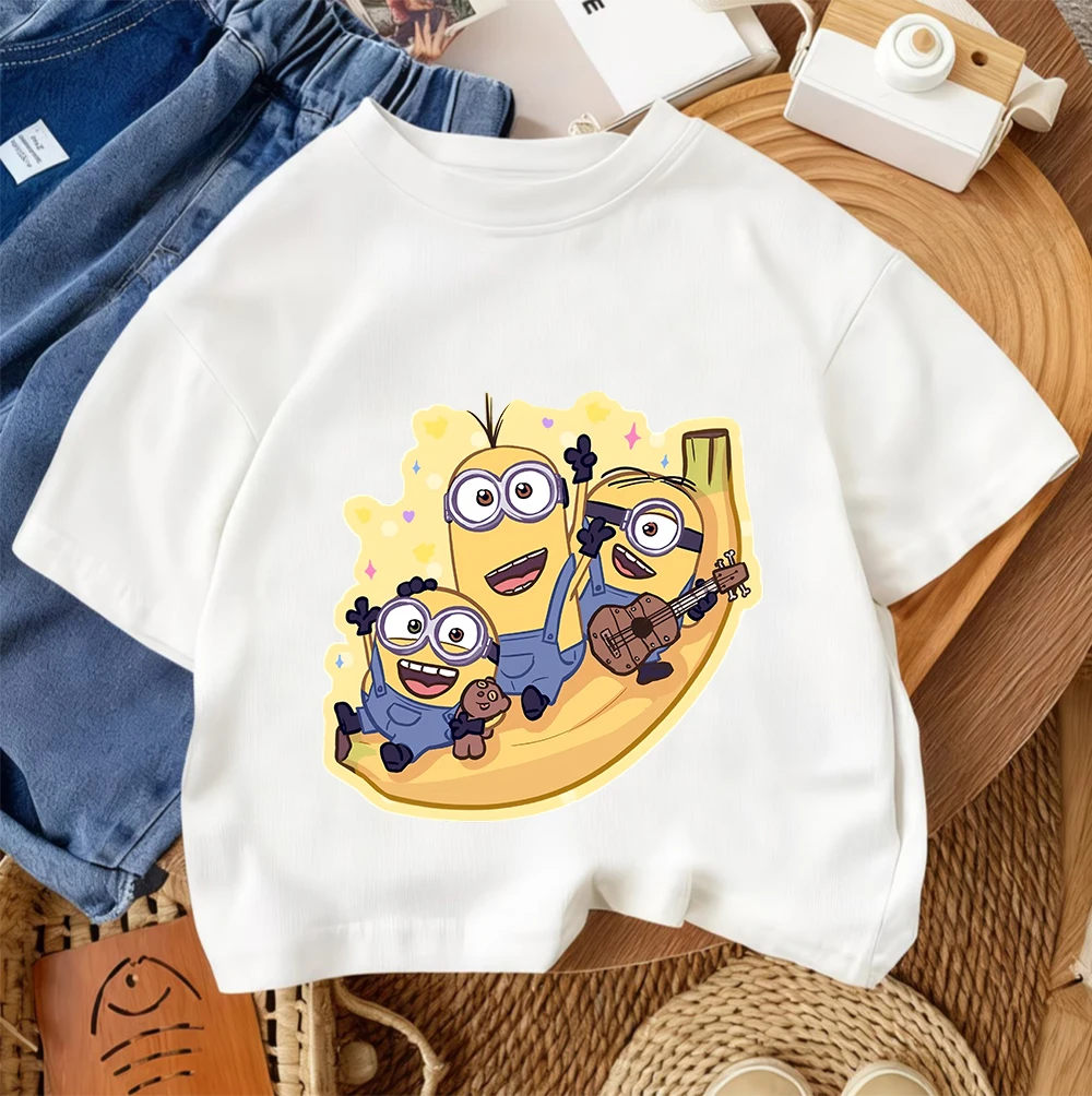 Childrens Minions Graphic Tee  - Soft Summer Yellow Clothing のレビューと価格