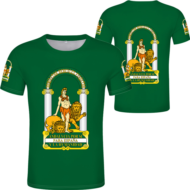 Andalusia Spain Flag Graphic T - Summer Clothing In Spanish のレビューと価格