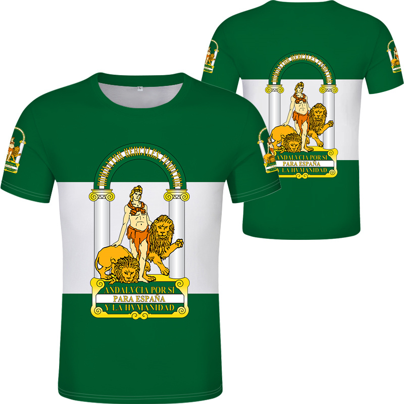 Andalusia Spain Flag Graphic T - Summer Clothing In Spanish のレビューと価格