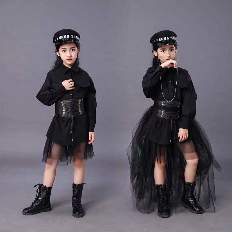 Children's Black Suit Girls Mo - Summer Clothing Set For Girls のレビューと価格