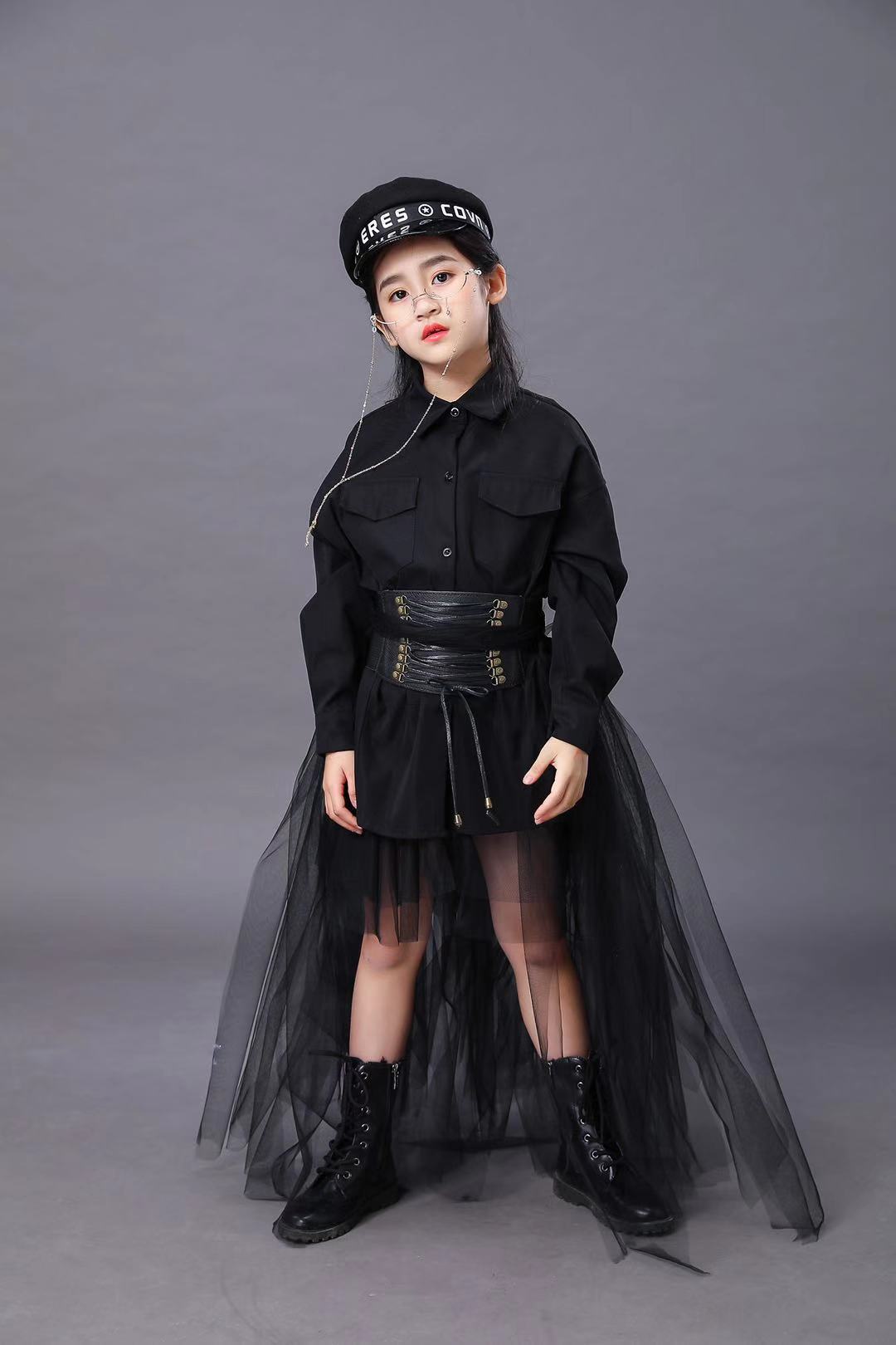 Children's Black Suit Girls Mo - Summer Clothing Set For Girls のレビューと価格