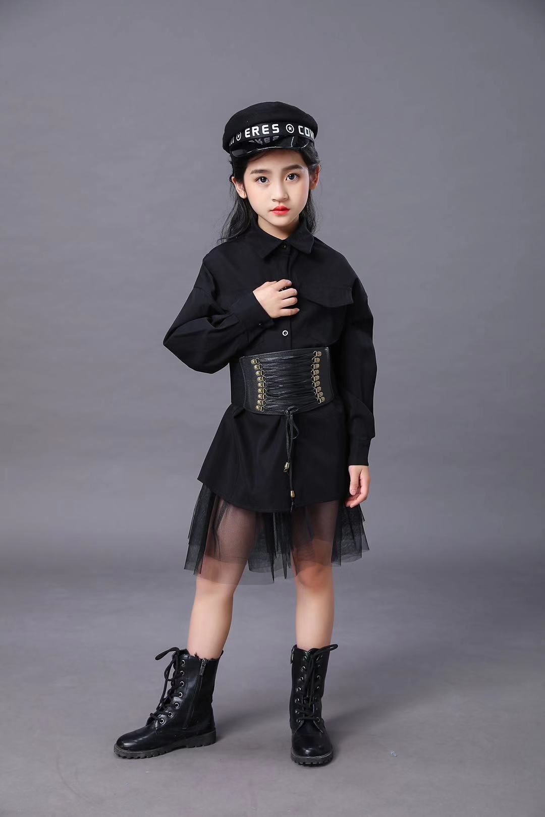 Children's Black Suit Girls Mo - Summer Clothing Set For Girls のレビューと価格