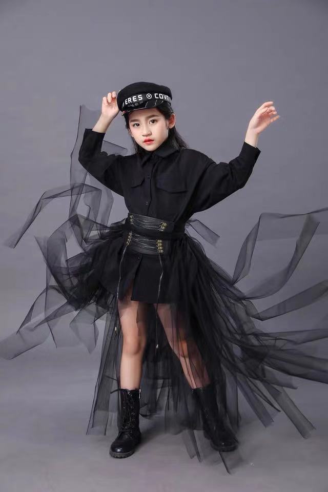 Children's Black Suit Girls Mo - Summer Clothing Set For Girls のレビューと価格