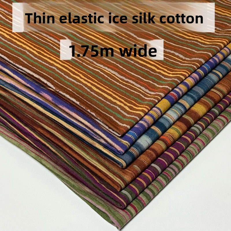 Summer Knitted Stretch Ice Str - Summer Clothing Material のレビューと価格