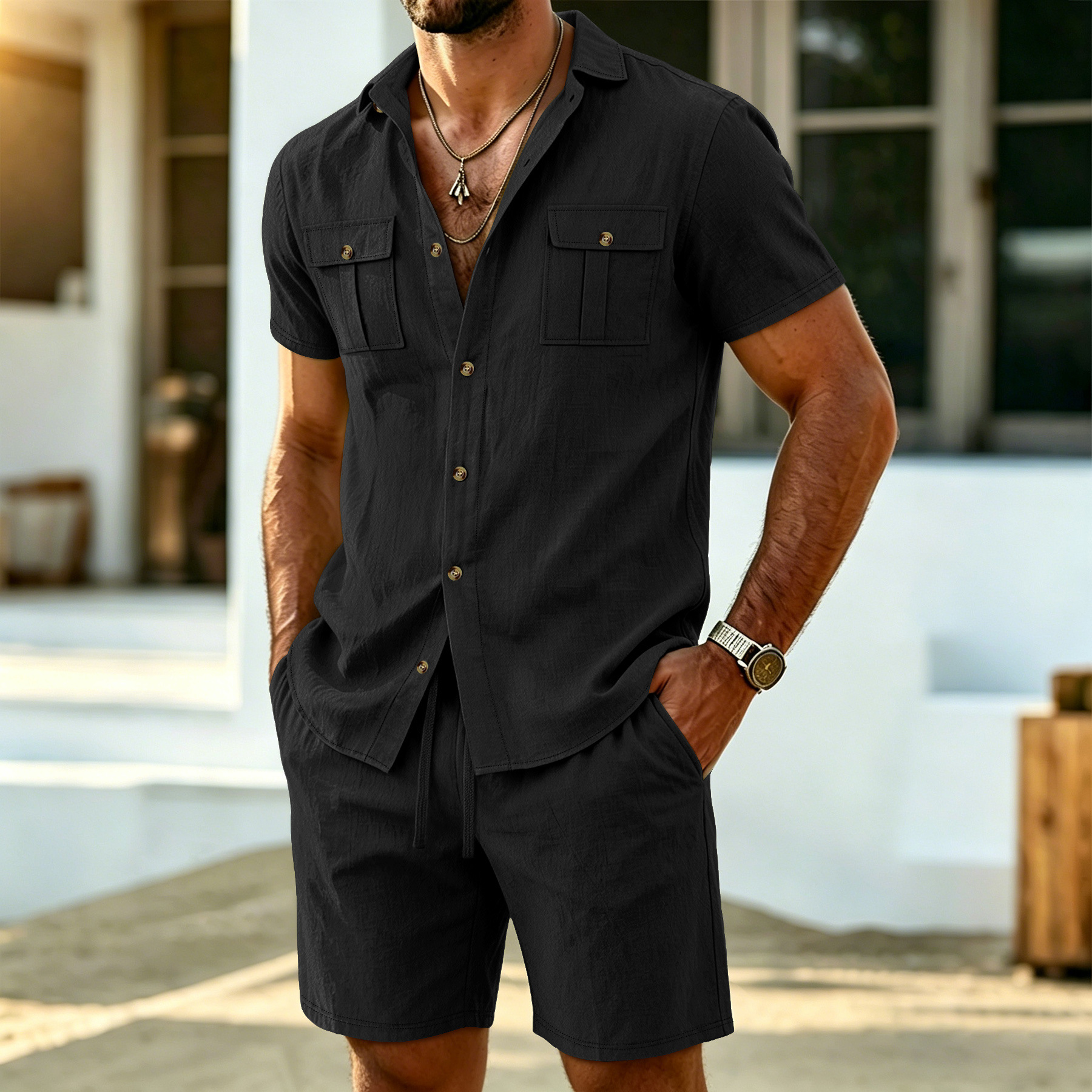 New summer men's linen outdoor - Summer Clothing Trends のレビューと価格
