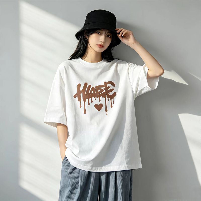 Women Oversized Pure Cotton T- - Summer Clothing Drip のレビューと価格