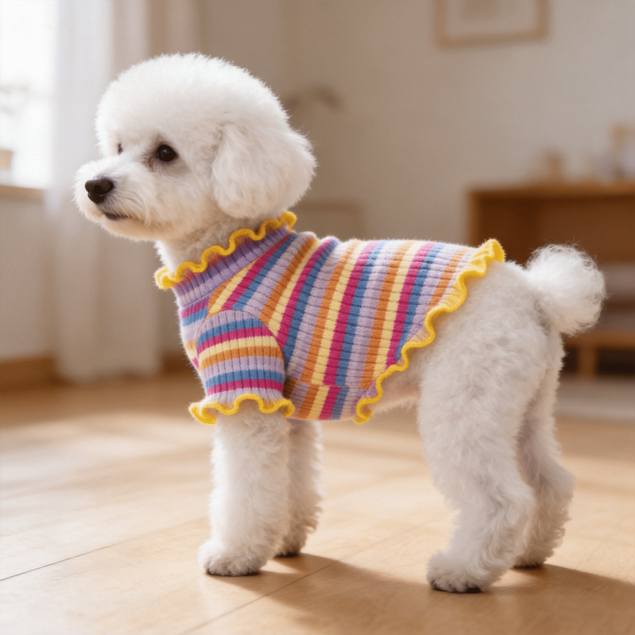 1PC Wide Elastic Stripes Pet D - Summer Dog Clothing のレビューと価格