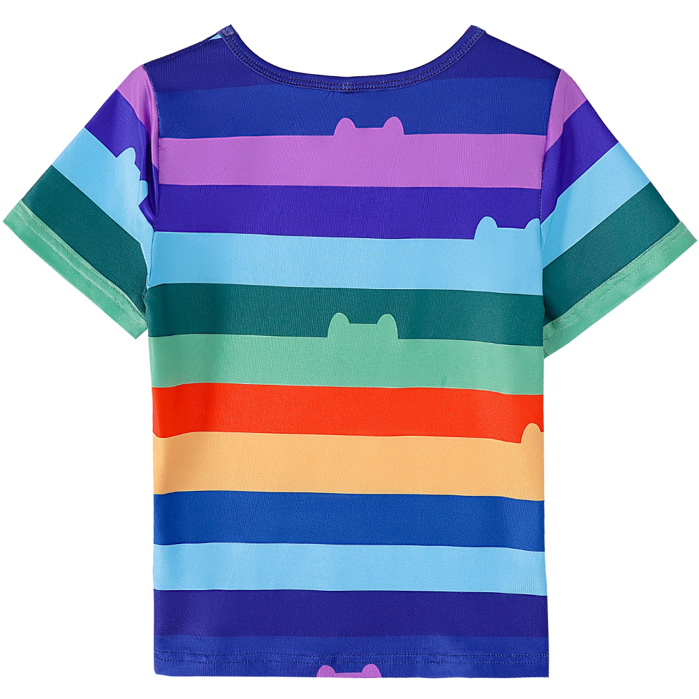 Girls Rainbow Striped T-Shirt  - Summer Dresses Yours Clothing のレビューと価格
