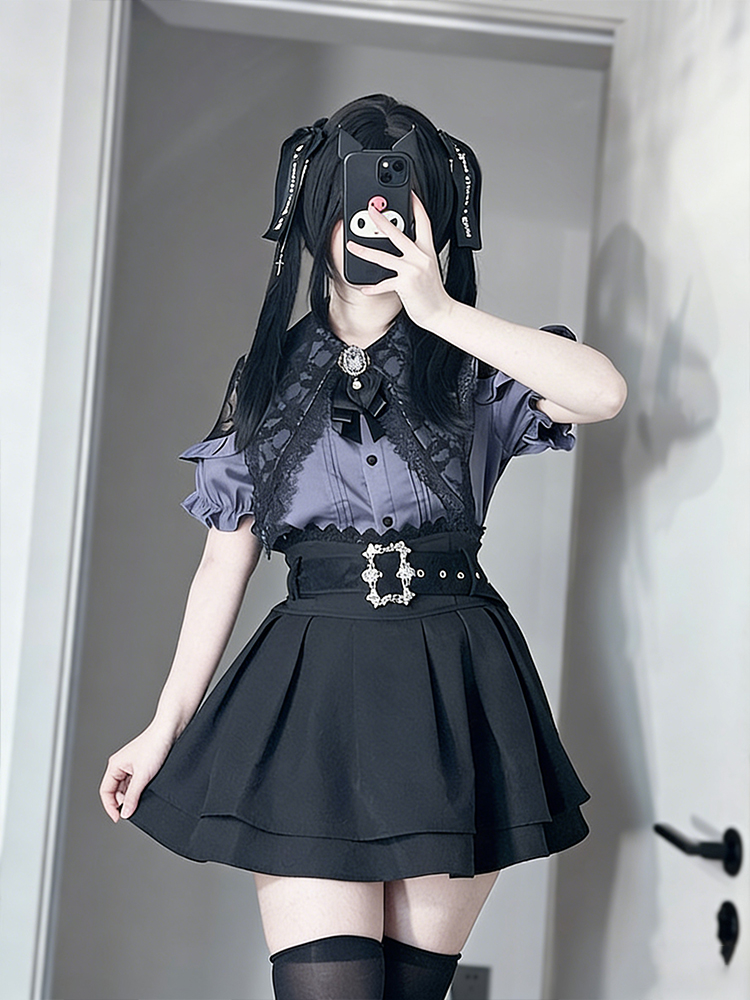 Gothic Style Shoulder Bared Sh - Off Shoulder Blouse のレビューと価格