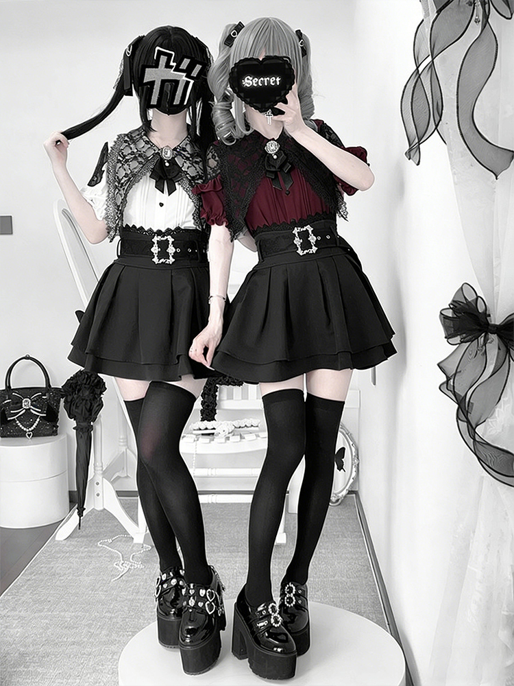 Gothic Style Shoulder Bared Sh - Off Shoulder Blouse のレビューと価格