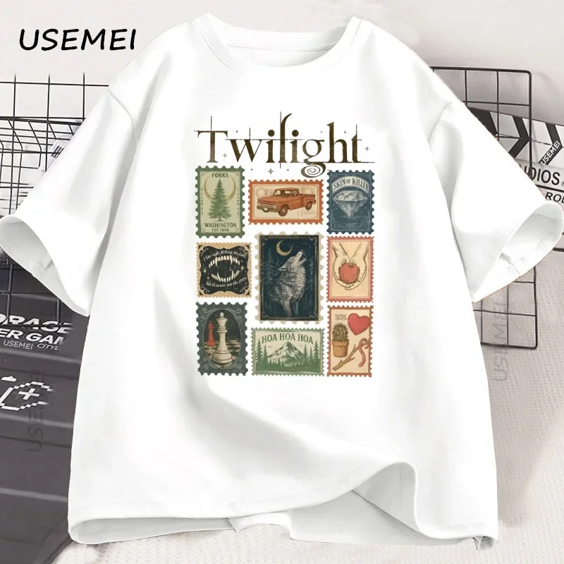 Vintage Twilight Forks T-shirt - Vintage Summer Clothing Men のレビューと価格