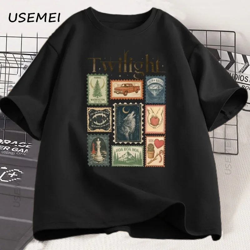 Vintage Twilight Forks T-shirt - Vintage Summer Clothing Men のレビューと価格