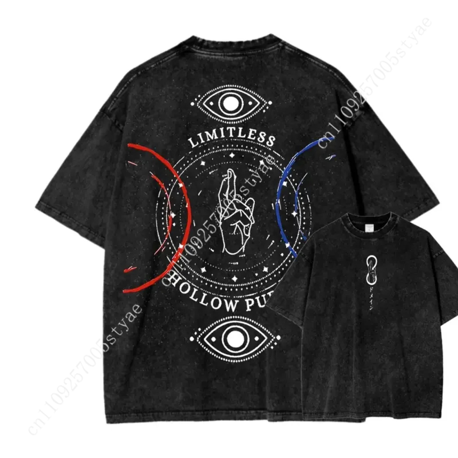 Anime  Gojo Satoru Print T-shi - Vintage Summer Clothing Men のレビューと価格