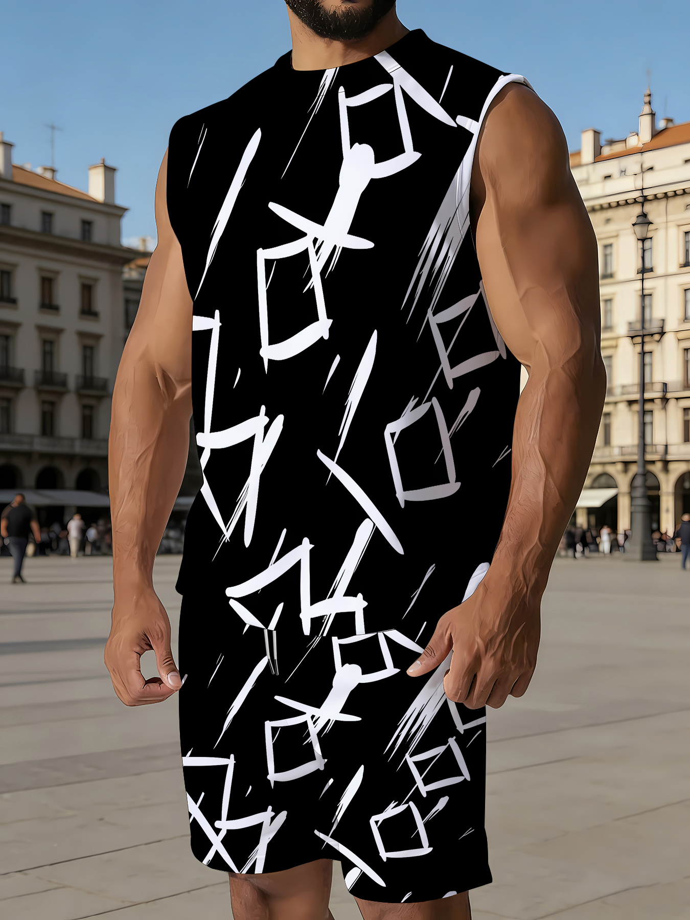 Men's Compression Tank Top and - Summer Clothing Sets のレビューと価格