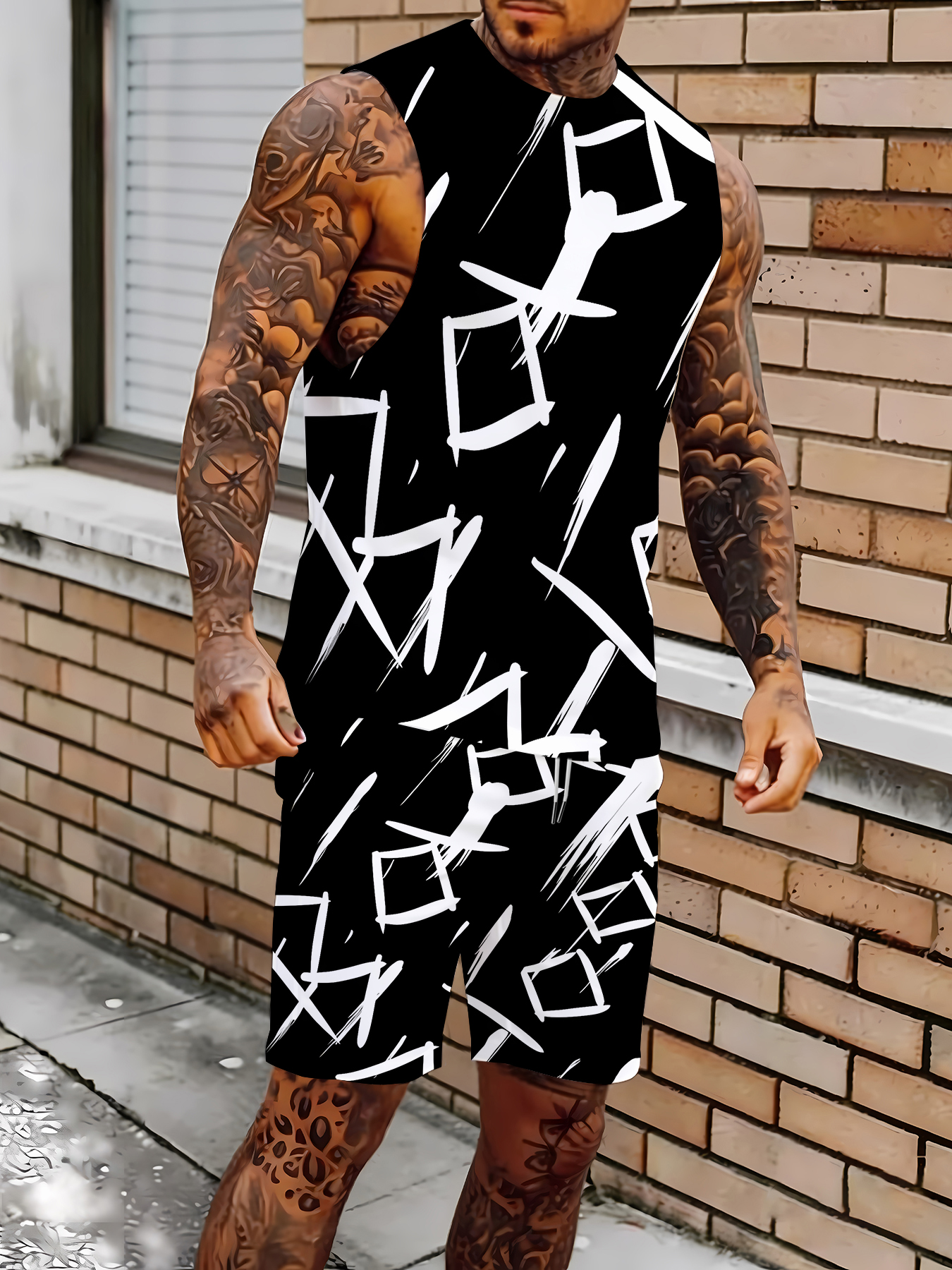 Men's Compression Tank Top and - Summer Clothing Sets のレビューと価格