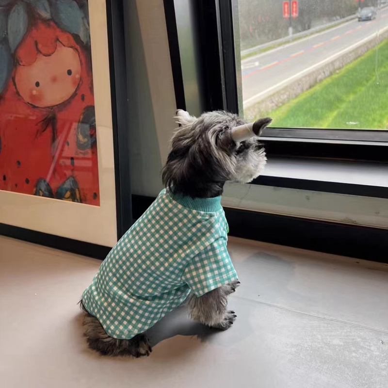 Pet Dog Plaid T-shirt Clothes  - Summer Dog Clothing のレビューと価格
