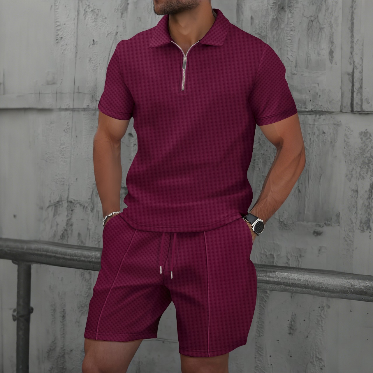 Men Waffle Quick Dry 2 Piece O - Summer Clothing Haul のレビューと価格
