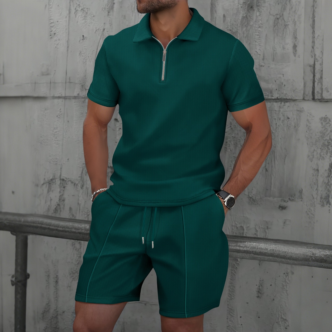 Men Waffle Quick Dry 2 Piece O - Summer Clothing Haul のレビューと価格