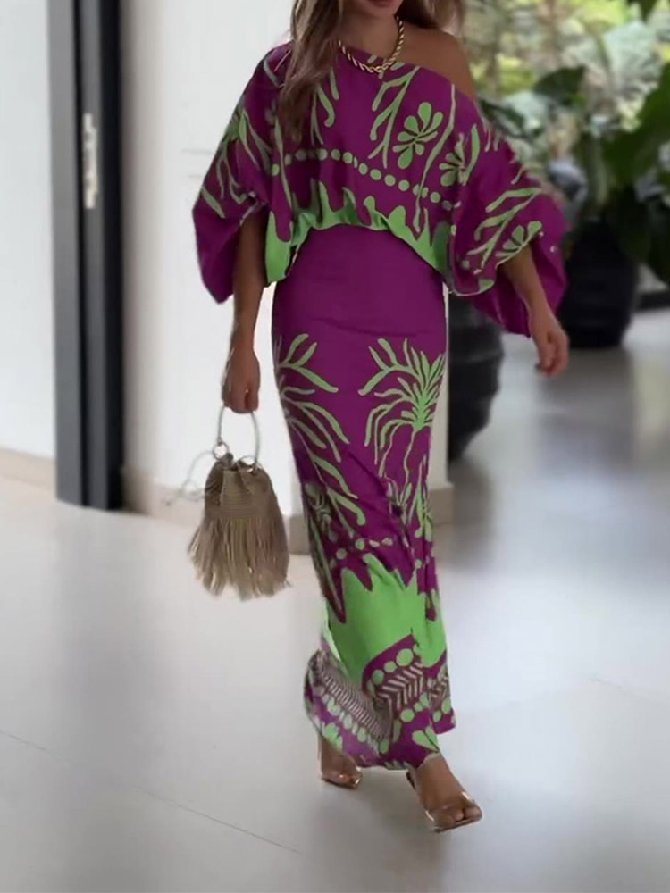 Sexy Women Print Two Piece Set - Summer Clothing Set For Girls のレビューと価格