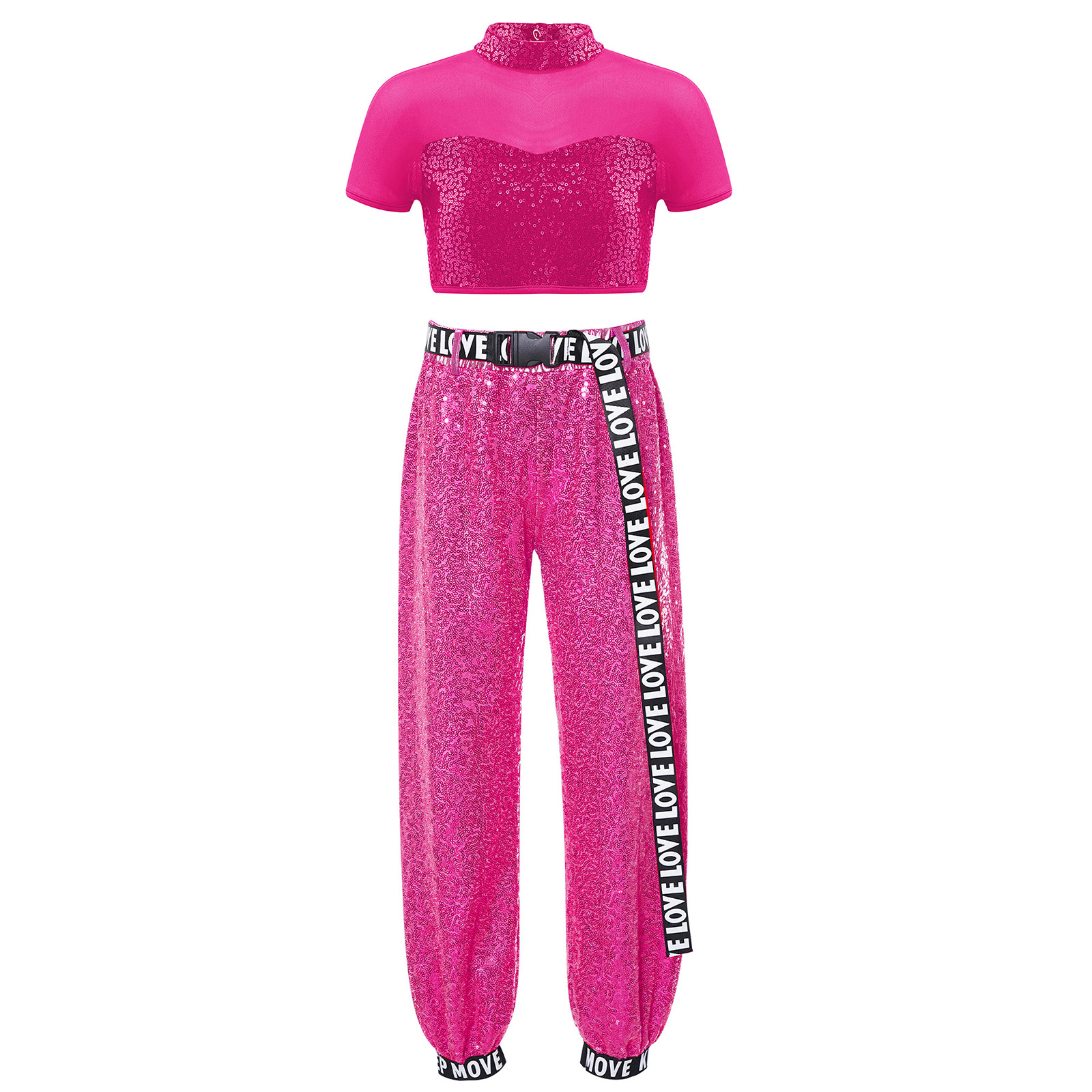 Children Shiny Sequins Dance C - Summer Clothing Set For Girls のレビューと価格