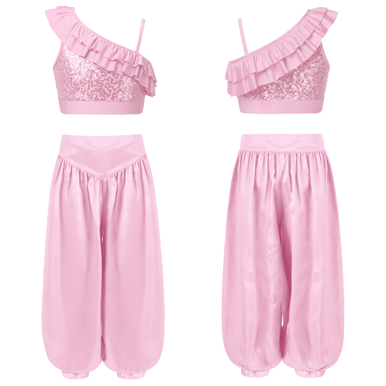 Children Shiny Sequins Dance C - Summer Clothing Set For Girls のレビューと価格