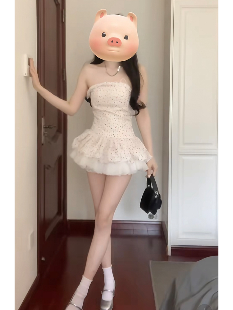 French Style Polka Dot Puffy S - Summer Clothing Set For Girls のレビューと価格