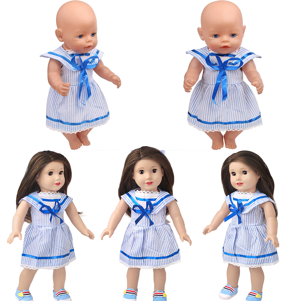 43cm Girl Doll Blue Striped Sa - Summer Away Clothing のレビューと価格