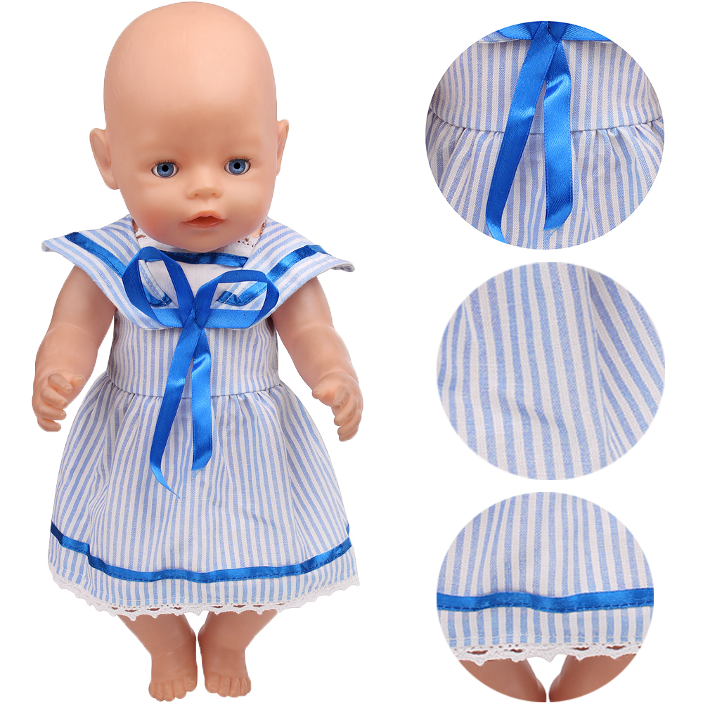 43cm Girl Doll Blue Striped Sa - Summer Away Clothing のレビューと価格