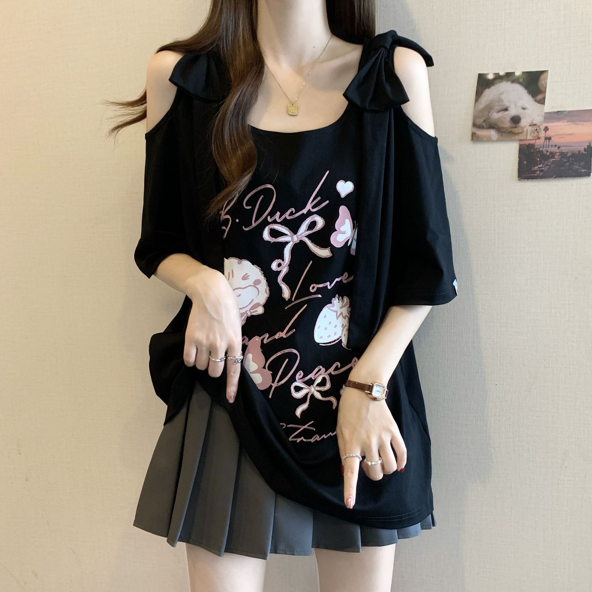 Summer Large-size Women's Clot - Off Shoulder Blouse のレビューと価格