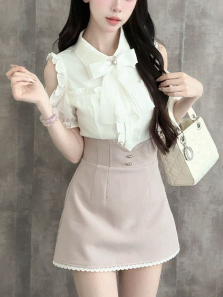 Japanese Sweet New 2 Piece Set - Off Shoulder Blouse のレビューと価格