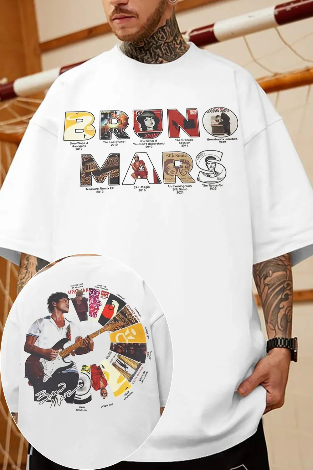 2026 Bruno Mars Graphic Shirt  - Summer Clothing Trends 2026 のレビューと価格