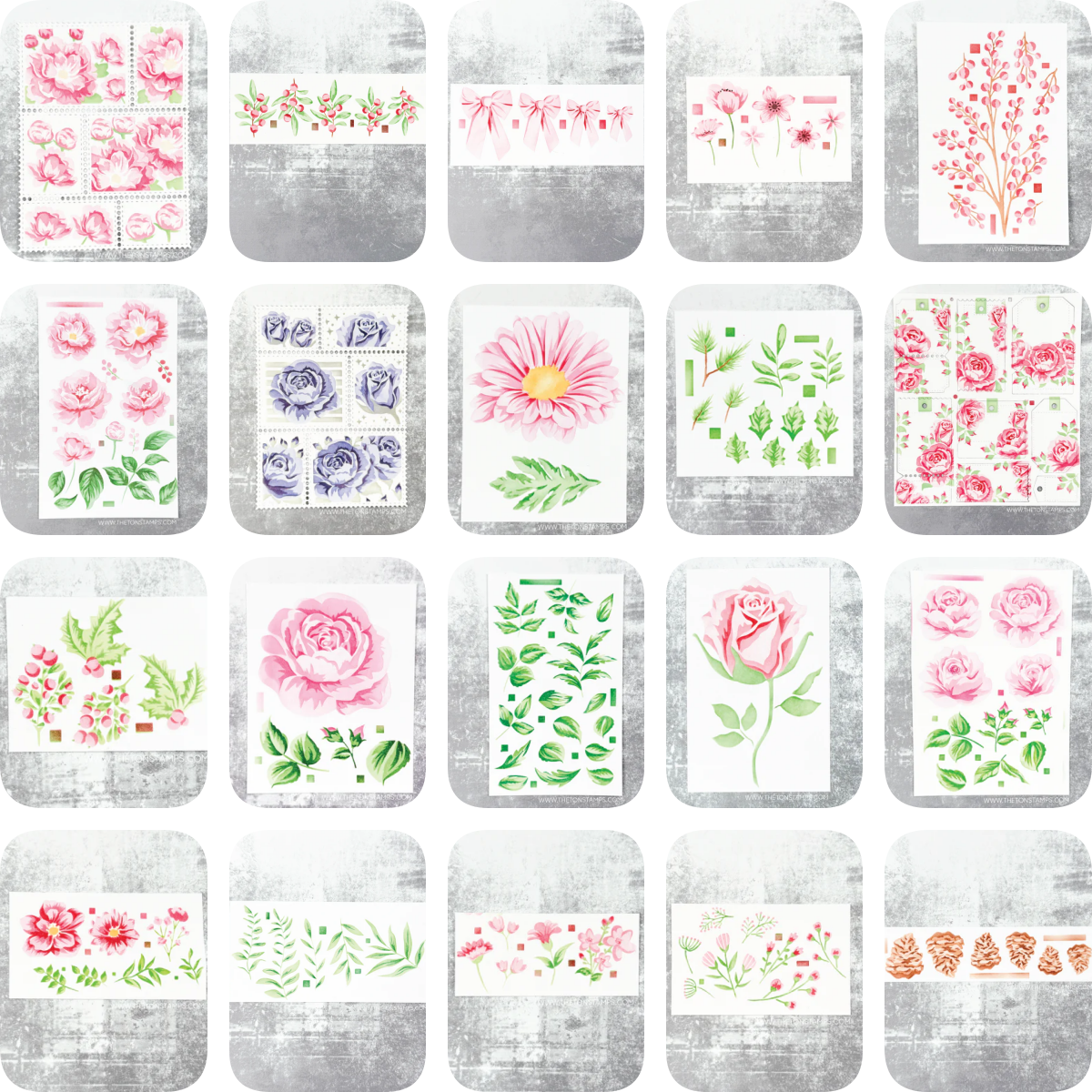 Rose Peony Garden Floral Stenc - Summer Clothing Release のレビューと価格