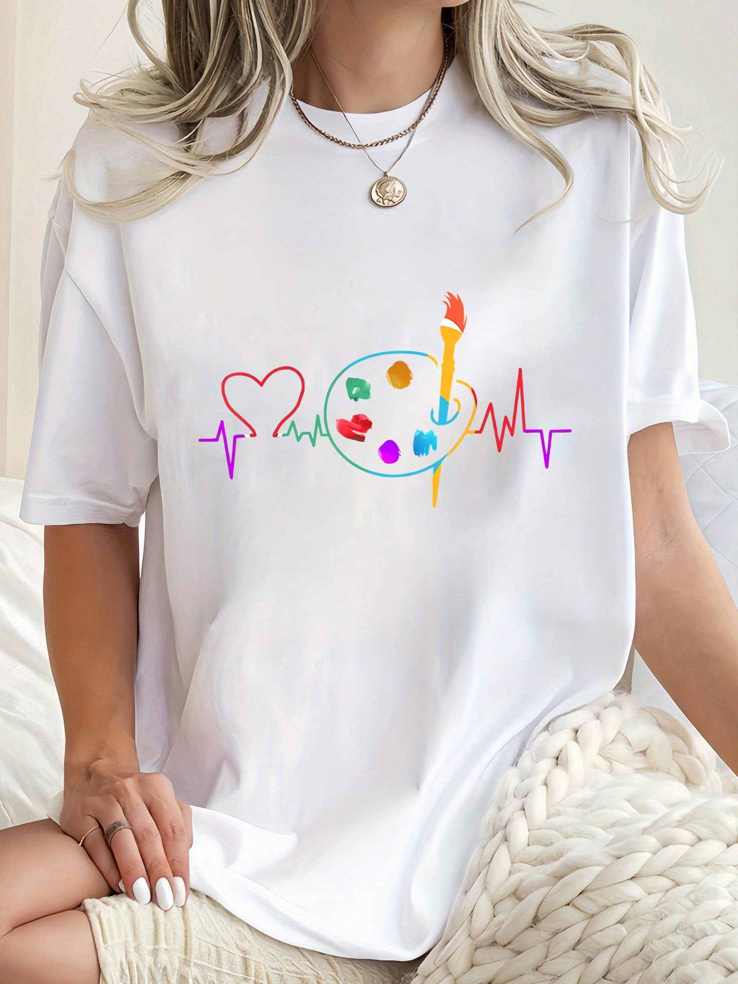Colorful Geometric Women's Cas - Summer Clothing Color Palette のレビューと価格