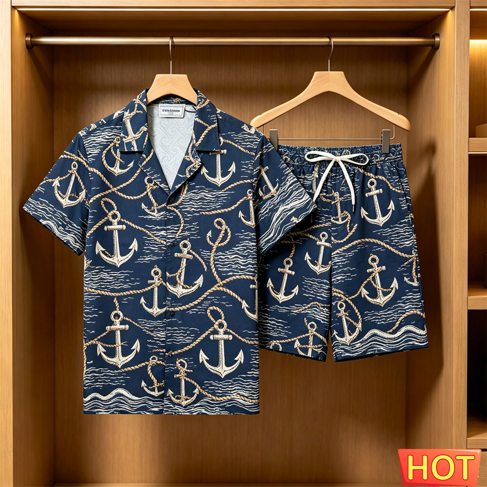 Men's 2 Piece Hawaiian Set Nau - Summer Clothing Sets のレビューと価格