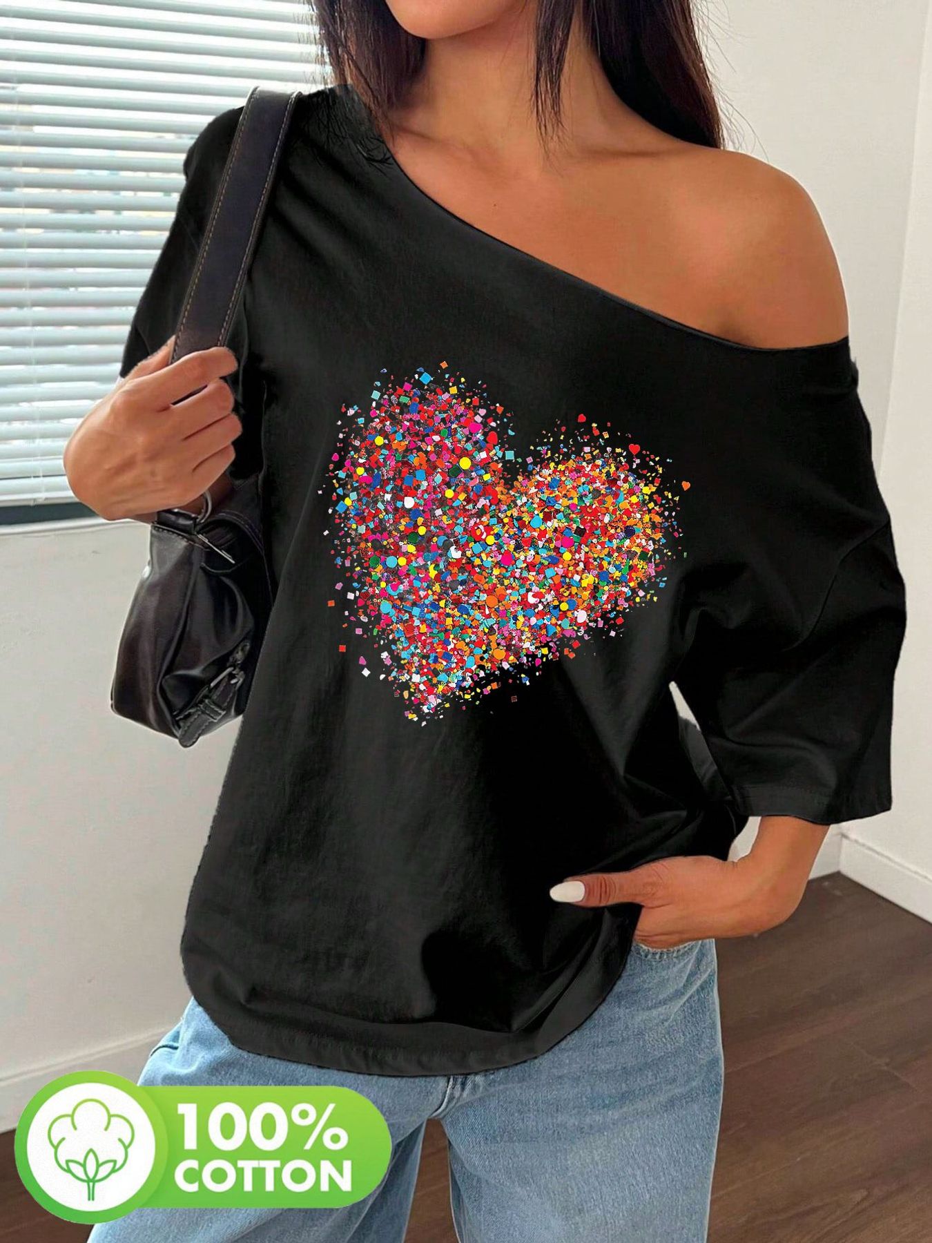 Plus Size 100% Cotton Shoulder - Off Shoulder Blouse のレビューと価格