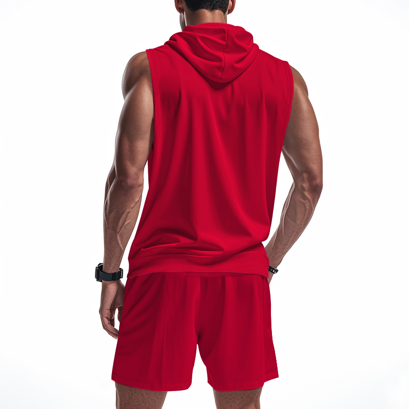 Men's Suit Sleeveless Hoodie T - Summer Clothing Sets のレビューと価格