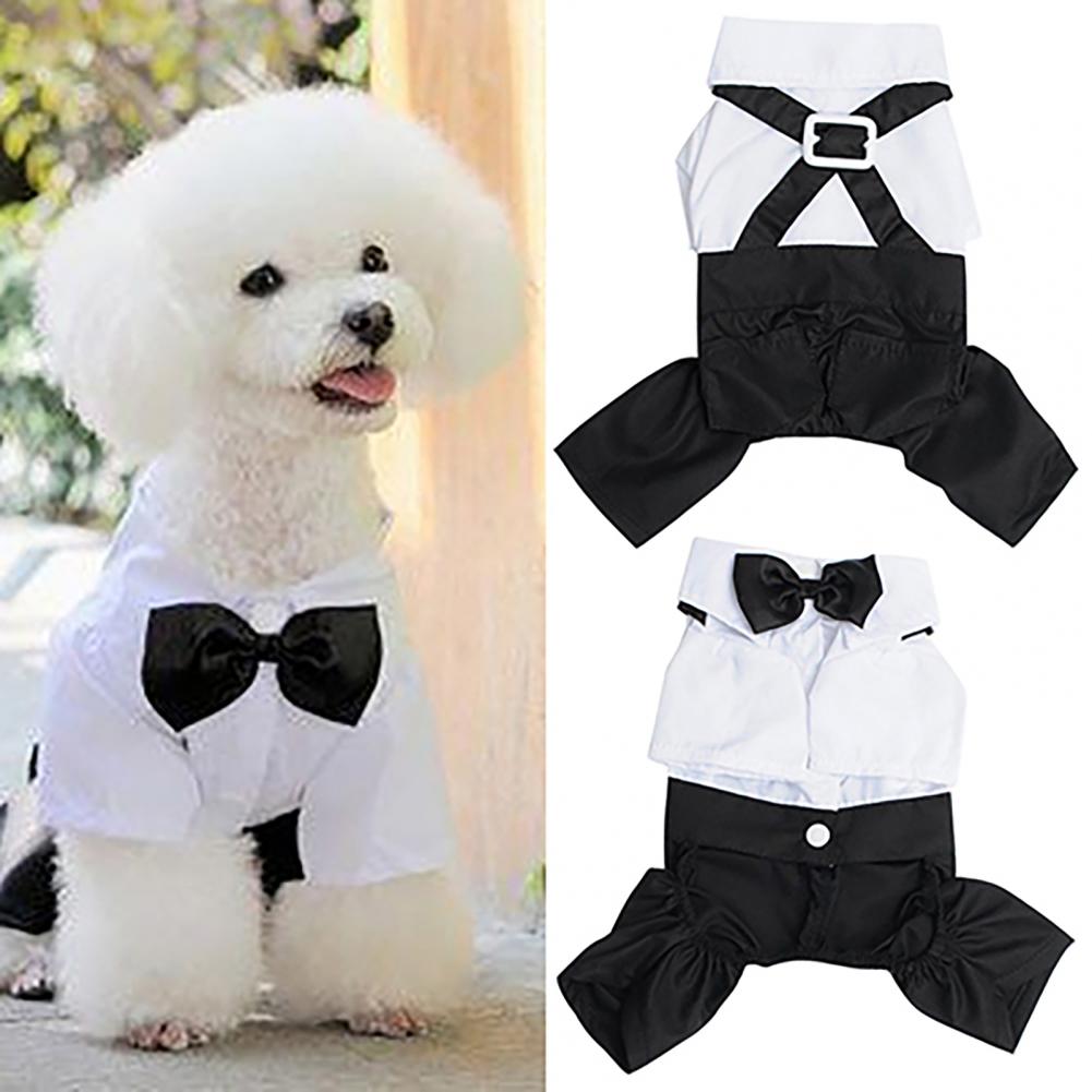 Dog Bow Tie Suit Tuxedo Costum - Summer Dog Clothing のレビューと価格