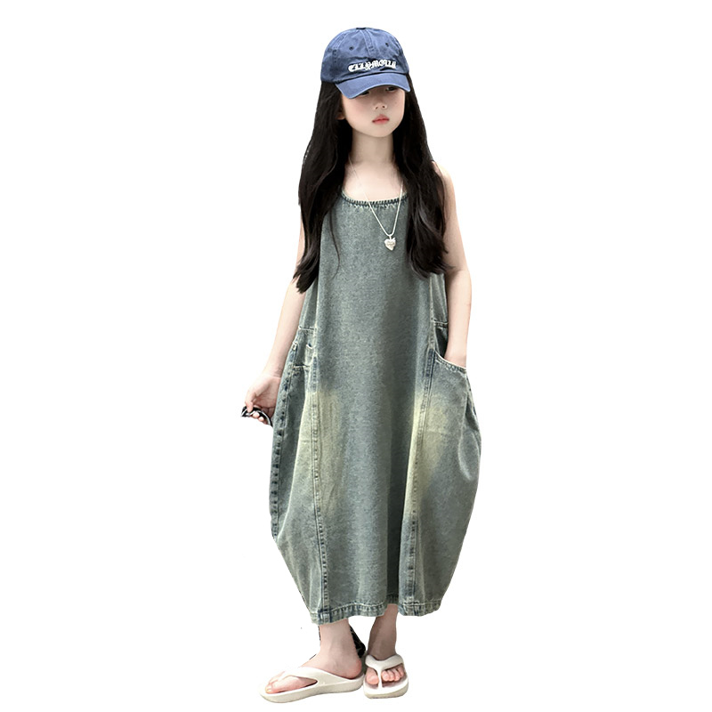 Vintage Blue Children Girls Hi - Summer Clothing Set For Girls のレビューと価格