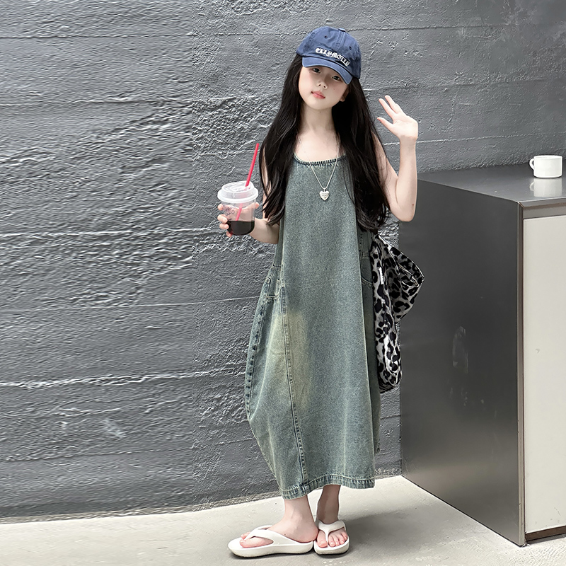 Vintage Blue Children Girls Hi - Summer Clothing Set For Girls のレビューと価格