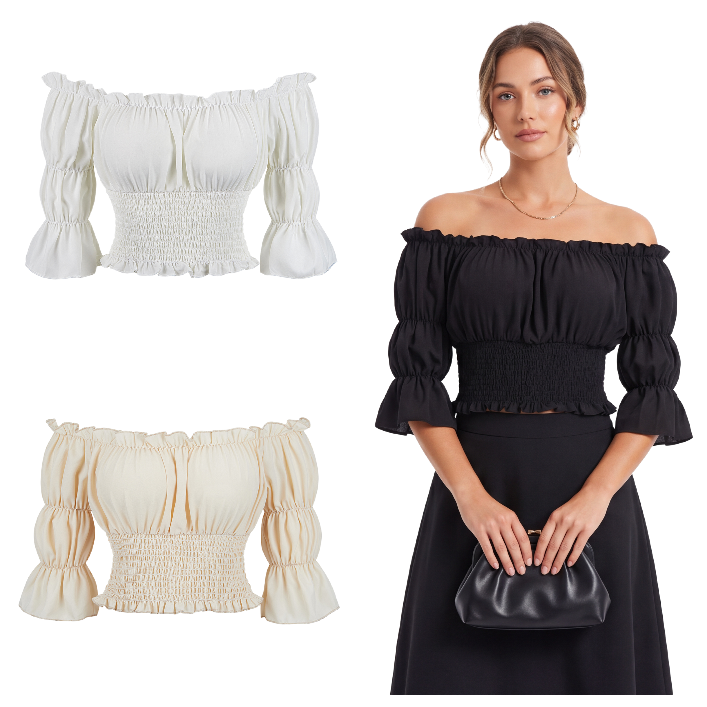 Renaissance Blouse Women Top w - Off Shoulder Blouse のレビューと価格