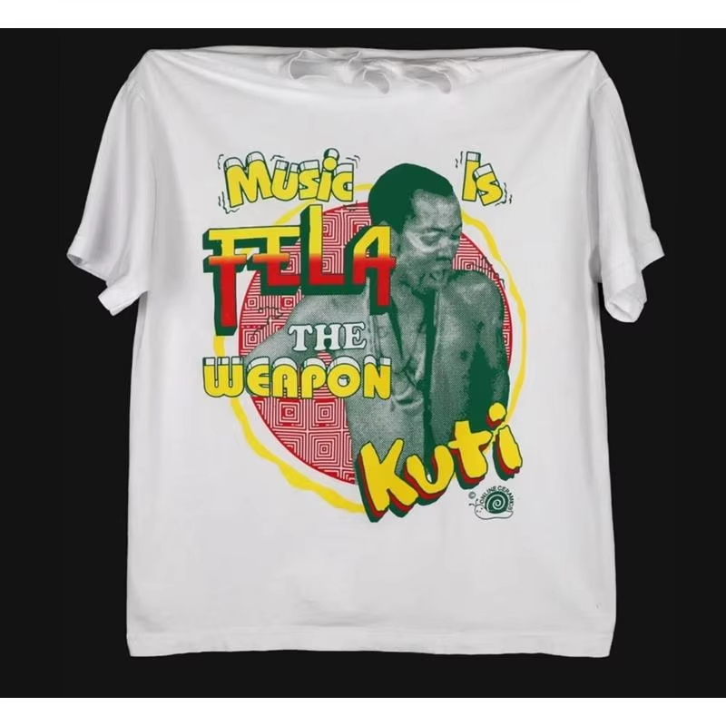 Fela Kuti WHITE T Shirt Short  - Summer Clothing Drip のレビューと価格